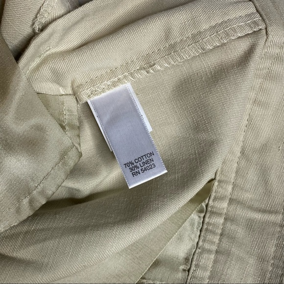 Banana Republic Martin Fit Cotton Linen Blend Khaki Shorts Petite - Picture 5 of 7